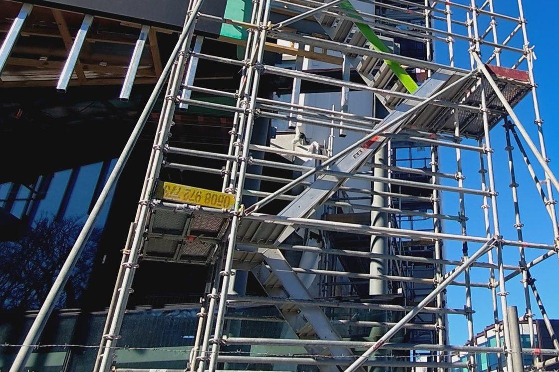 Scaffolding on a Christchurch building site, website design for trades and service businesses